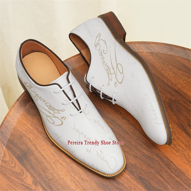 Men'S Grooming Oxford - White Genuine Leather Wedding Groom Men's