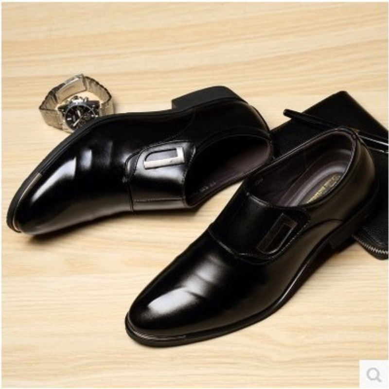 Men'S Grooming Oxford - Pointed Toe Vintage Gradient Leather Wingtip