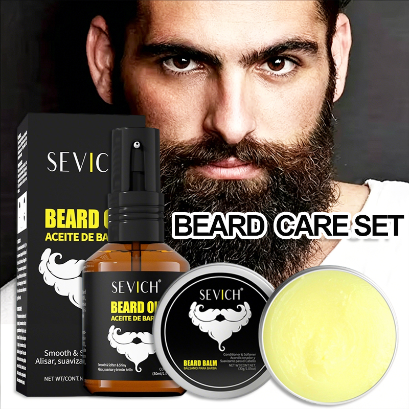 Mens Grooming Tools - Men Beard Oil Kit Beard Moisturizing