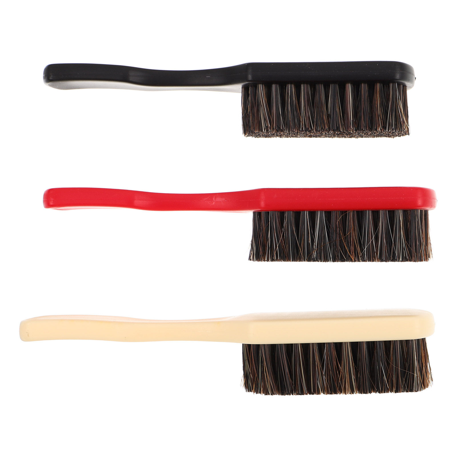 Mens Grooming Barber - 3Pcs Horse Hair Beard Brush Set