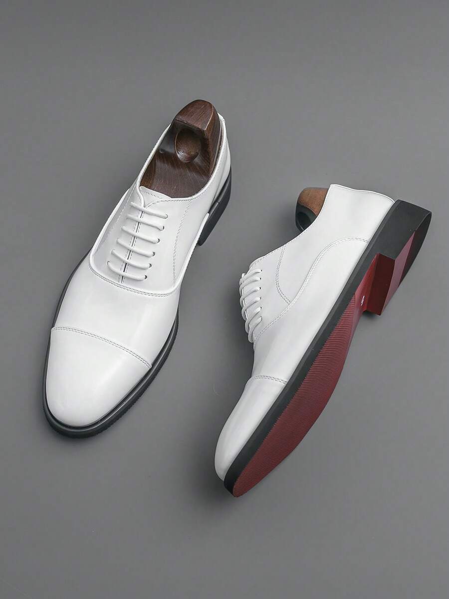 Men'S Grooming Oxford - 2026 New Men's White Red Sole
