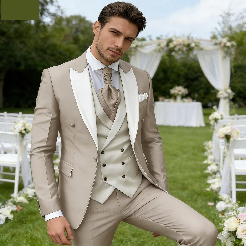 Men'S Grooming Daily - Pink Men's Suits Elegant Peak Lapel