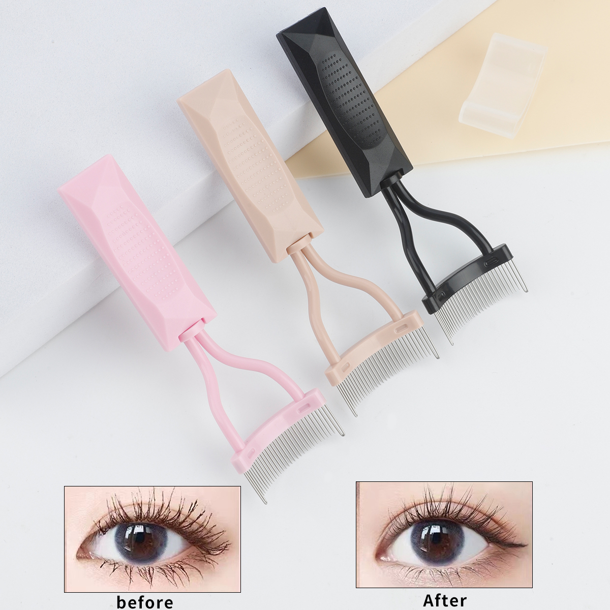 Comb Fine Tooth - 1pcs curved ultra-fine steel tooth eyebrow