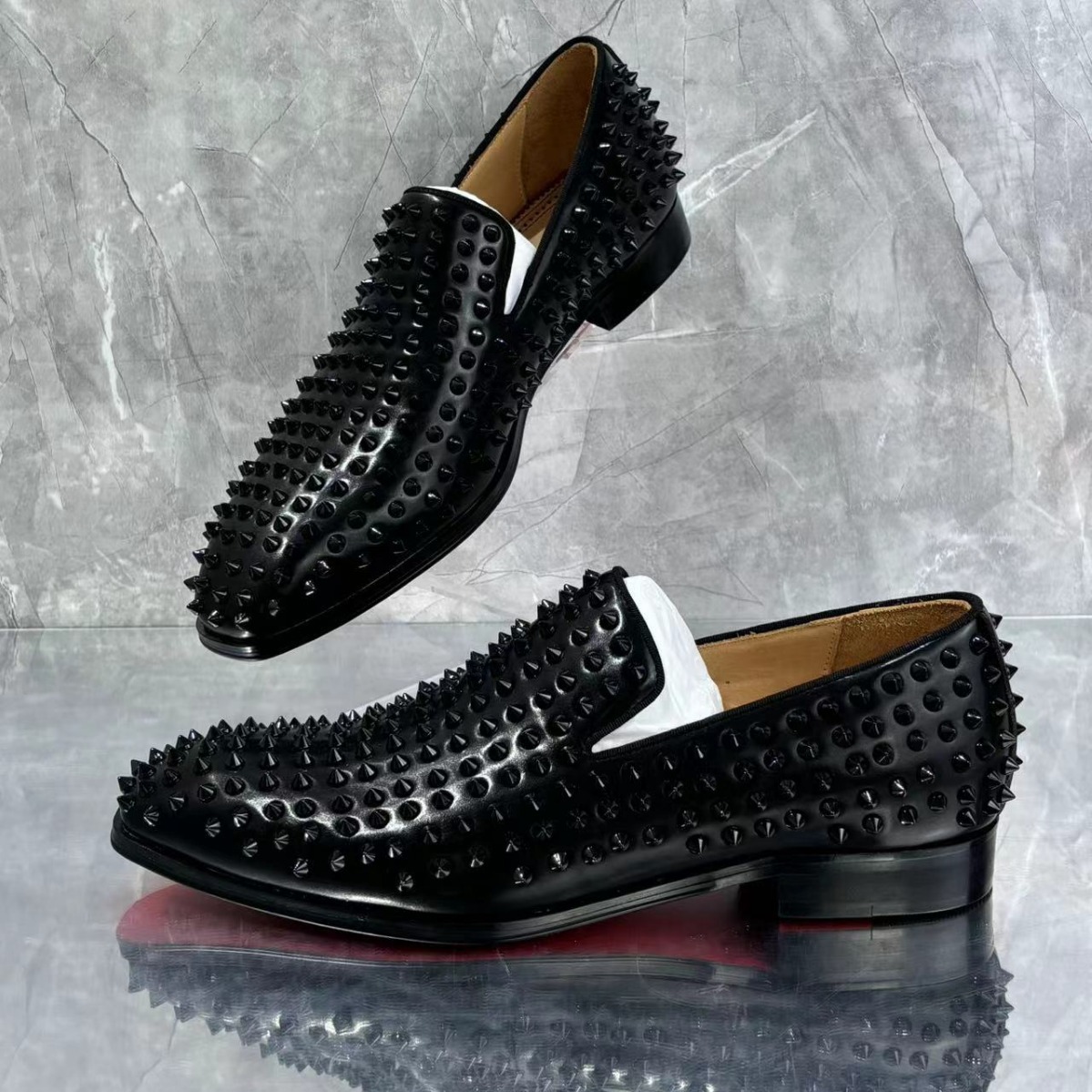 Black Rivets Leather Men's Loa - Men'S Grooming Oxford recensie en prijs