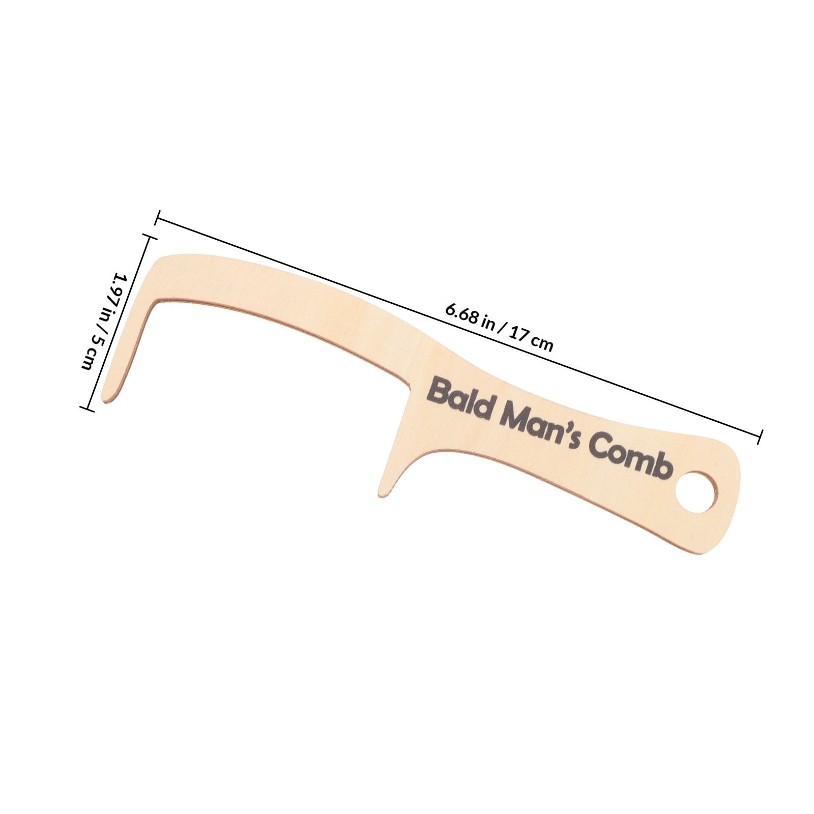 Wooden Bald Comb Wide Tooth Fu - Men'S Grooming Brush recensie en prijs