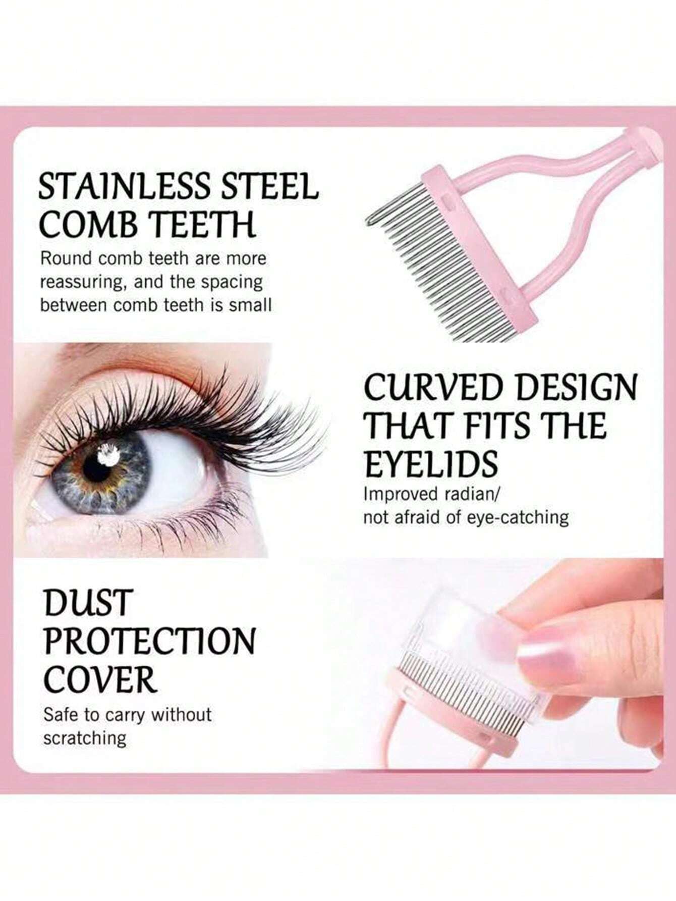 1pc Black Stainless Steel Eyel - Comb Fine Tooth recensie en prijs