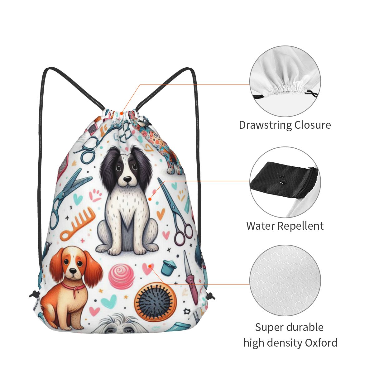 Dog Grooming Printed Backpacks - Men'S Grooming Bag recensie en prijs