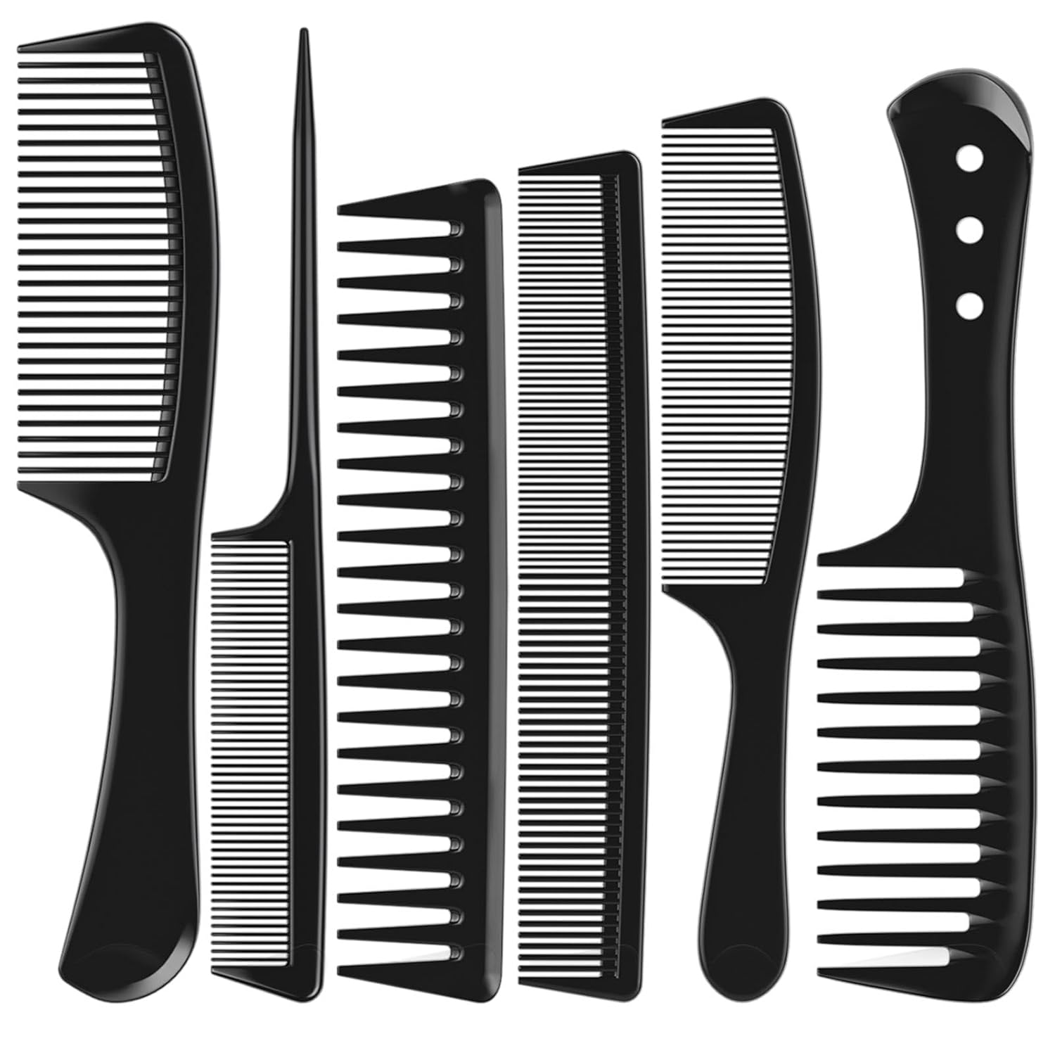 6 PCS Hair Comb Set Black, Dur - Comb Fine Tooth recensie en prijs