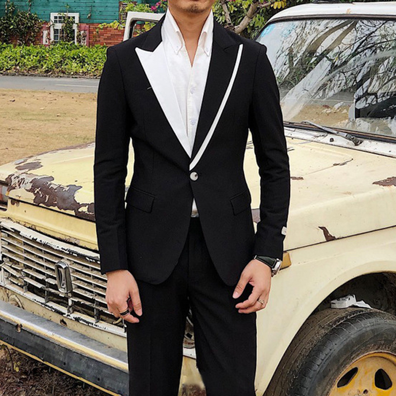 Casual Men Suits With Black Pa - Men'S Grooming Club recensie en prijs