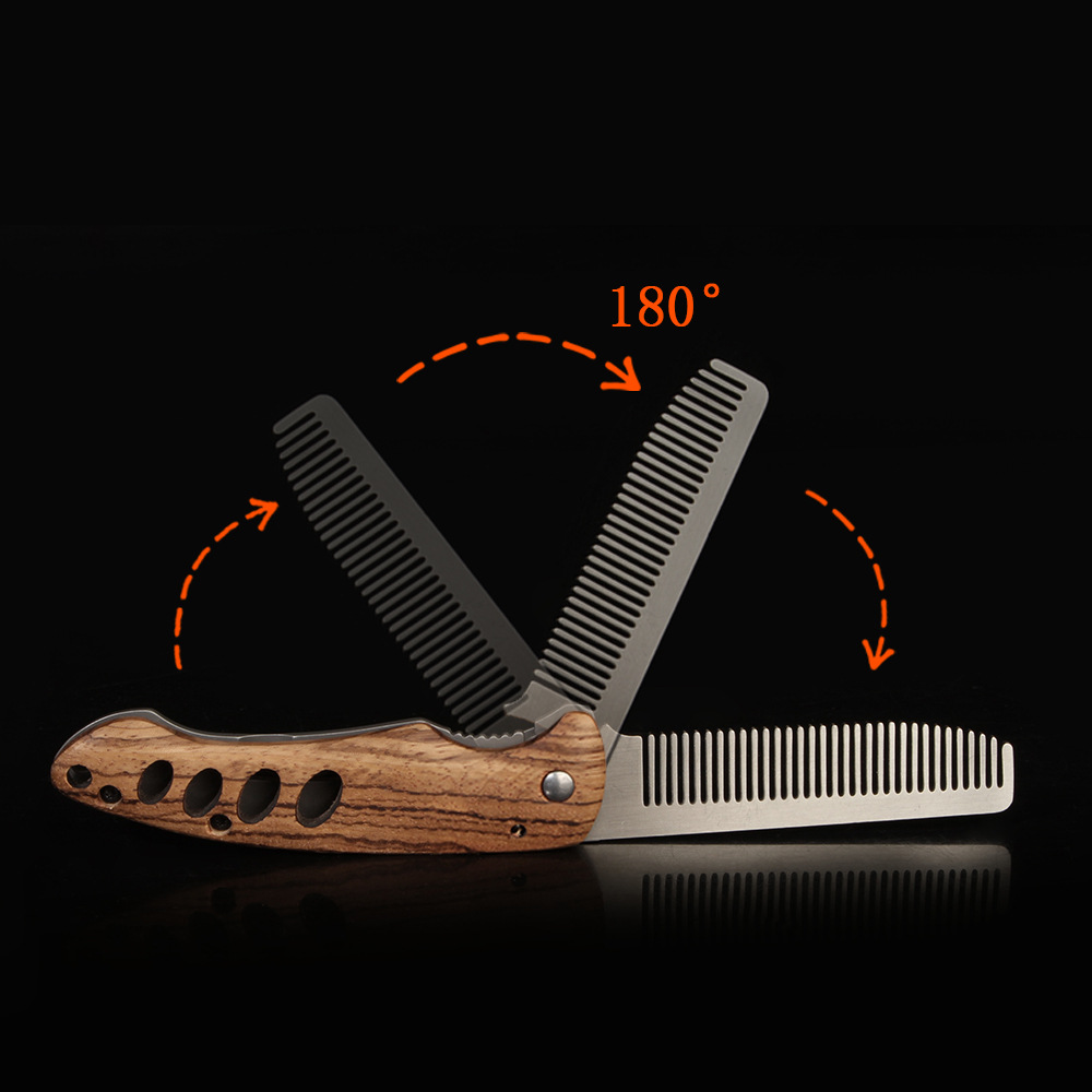 Solid Wood & Metal Folding Bea - Mens Grooming Barber recensie en prijs