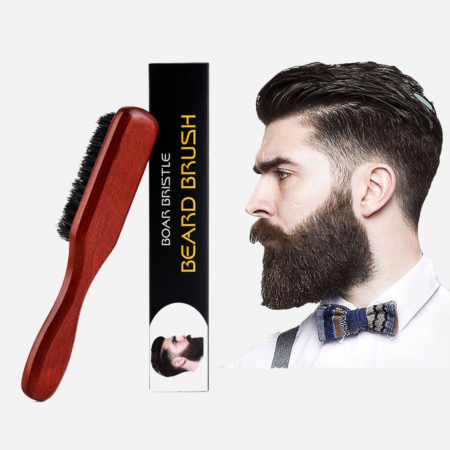 Natural Boar Bristle Beard Bru - Men'S Grooming Brush recensie en prijs