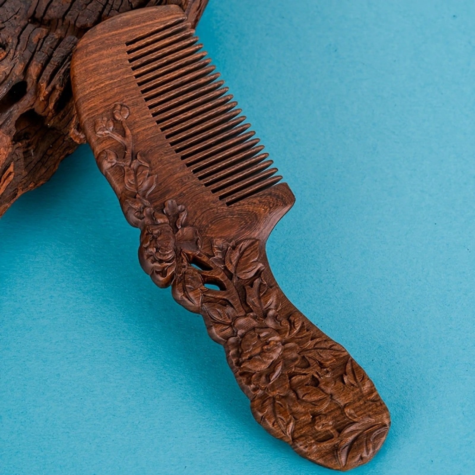 Natural Solid Wood Sandalwood  - Comb Fine Tooth recensie en prijs