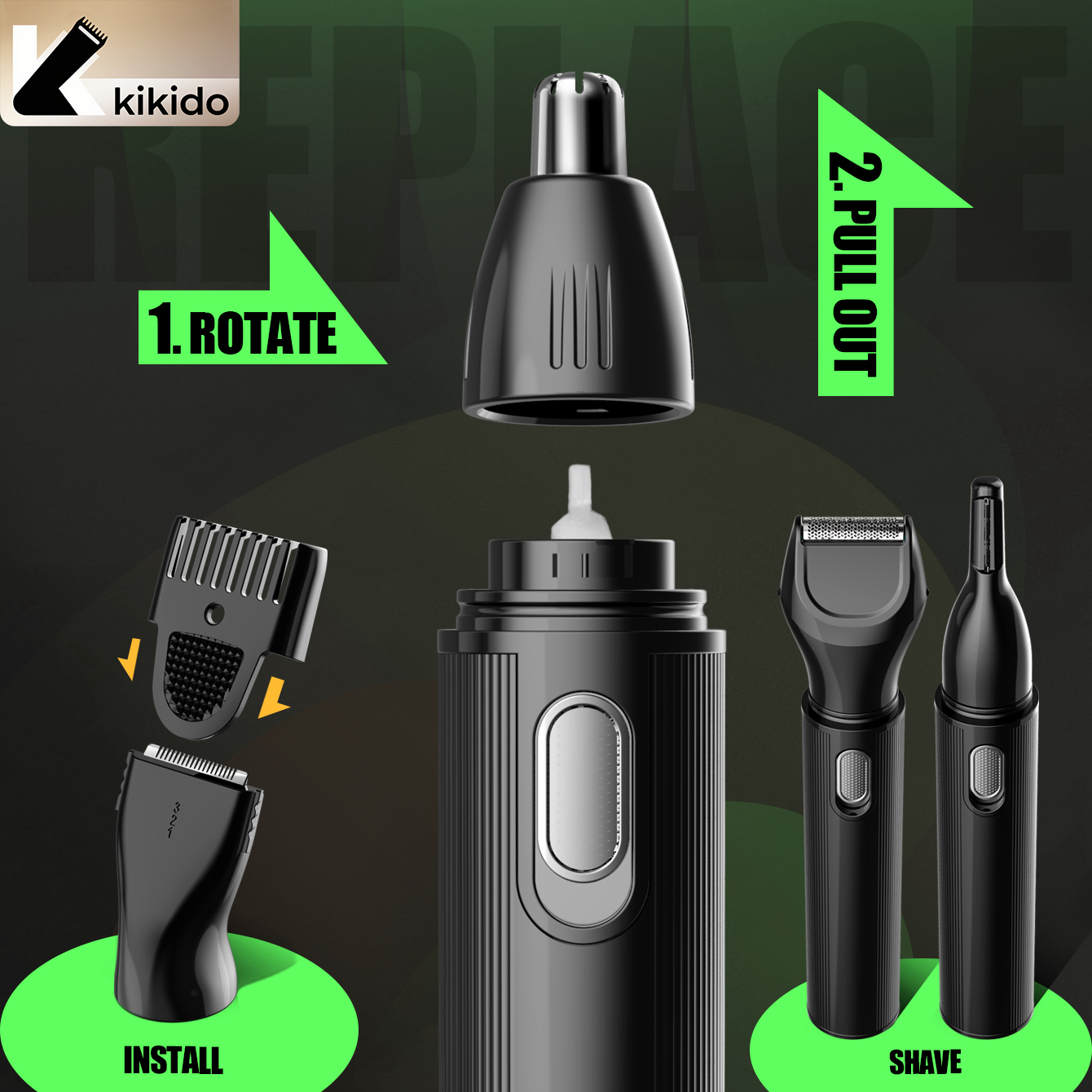KIKIDO 4 in 1 Nose Hair Trimme - Mens Grooming Tools recensie en prijs
