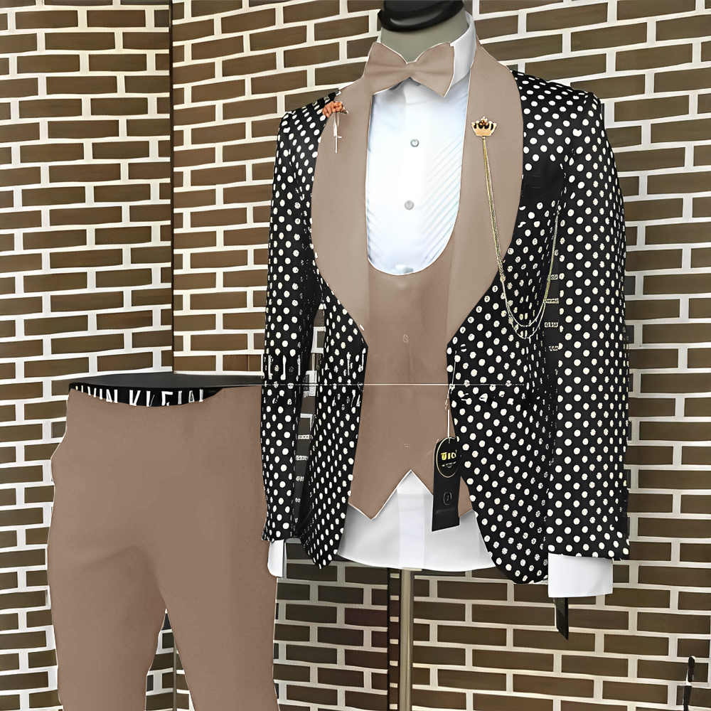 Spotted Men's Suit 3 Piece Set - Men'S Grooming Spot recensie en prijs